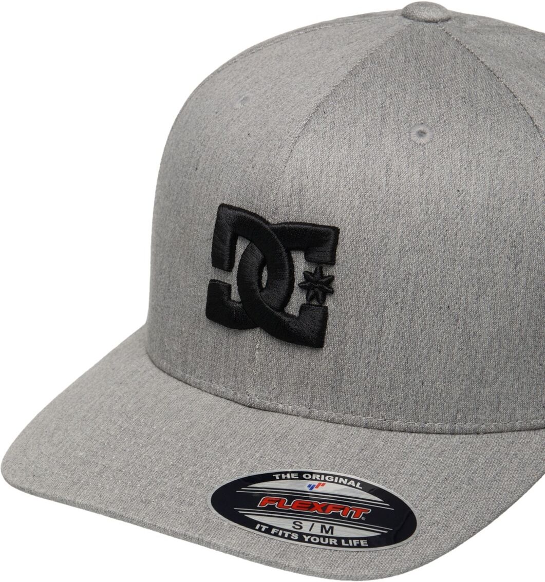 Flex Cap DC SHOES "Capstar", Herren, Gr. L, grau (castlerock), Baumwolle, Caps Flex Cap castlerock L