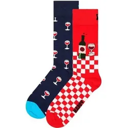HAPPY SOCKS Happy Socks Unisex Socken, 2er Pack - Geschenkbox, Farbmix, Größe 36-40 in Bunt Bunt