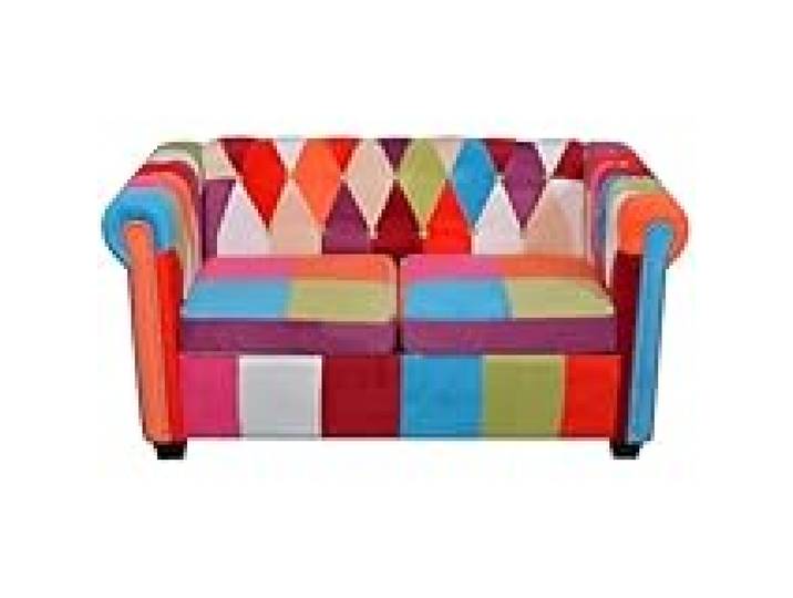 Helloshop26 Canapé Chesterfield 2 Places Tissu 02_0019061
