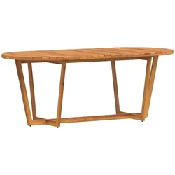 vidaXL Garten-Esstisch Oval 200x90x75 cm Massivholz Akazie