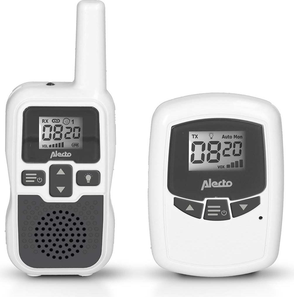 Alecto Babyfoon DBX-80 met 3000 meter bereik, wit/antraciet