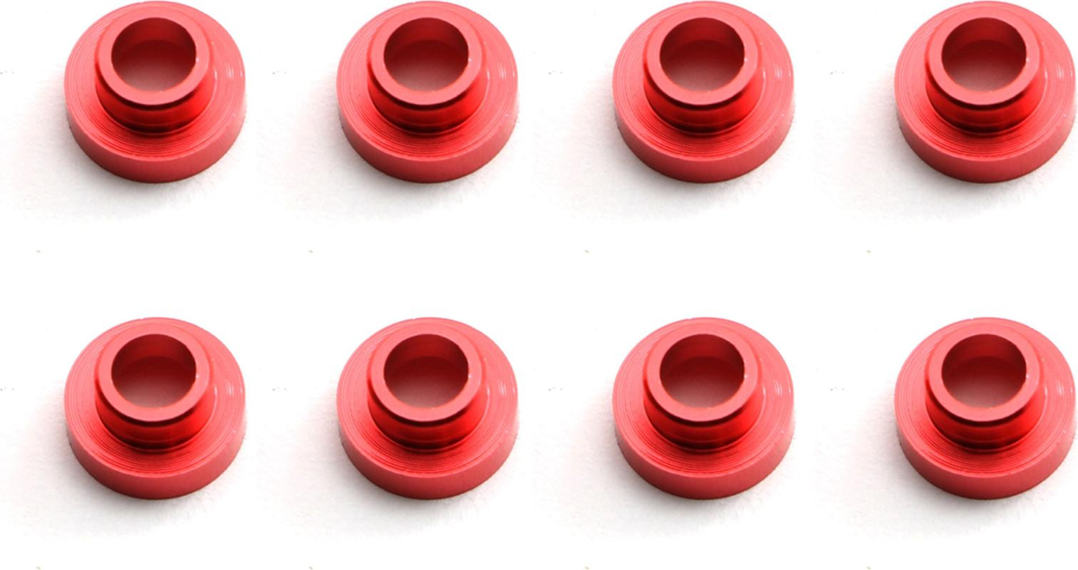 Cocosity 8 stuks M3 servo-ring en afstandhouder set, aluminiumlegering, Rood, Buitendiameter: 6,4 mm