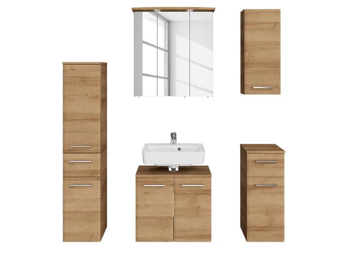 Ensemble de salle de bain 155 x 200 x 33cm Marron
