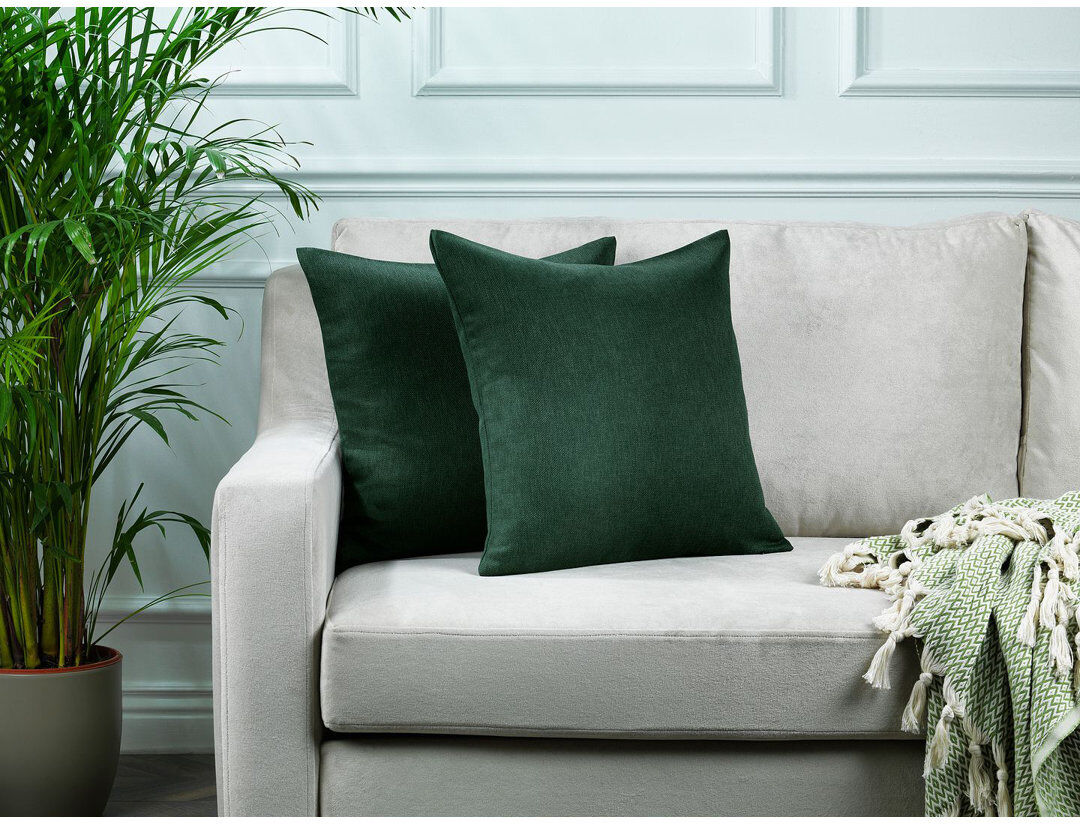 Lilijan Home & Curtain Indoor / Outdoor Rectangular Lumbar Pillow Cover - 1 Pc Green 55 x 55cm