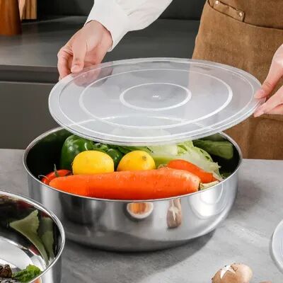 Friendly Fresh Finds Large Stainless Steel Mixing Bowls Rust Resistant For Dough Kneading, Pasta Making, And Vegetable Washing Large Stainless Steel Mixing Bowls Rust Resistant For Dough Kneading, Pasta Making, And Vegetable Washing