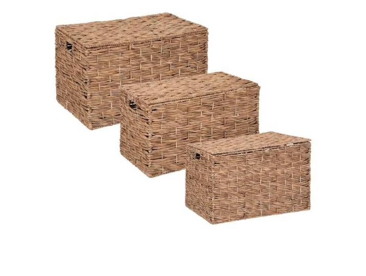Set de 3 malles  Ori  jacinthe L64/70/76cm - Atmosphera Créateur d'intérieur