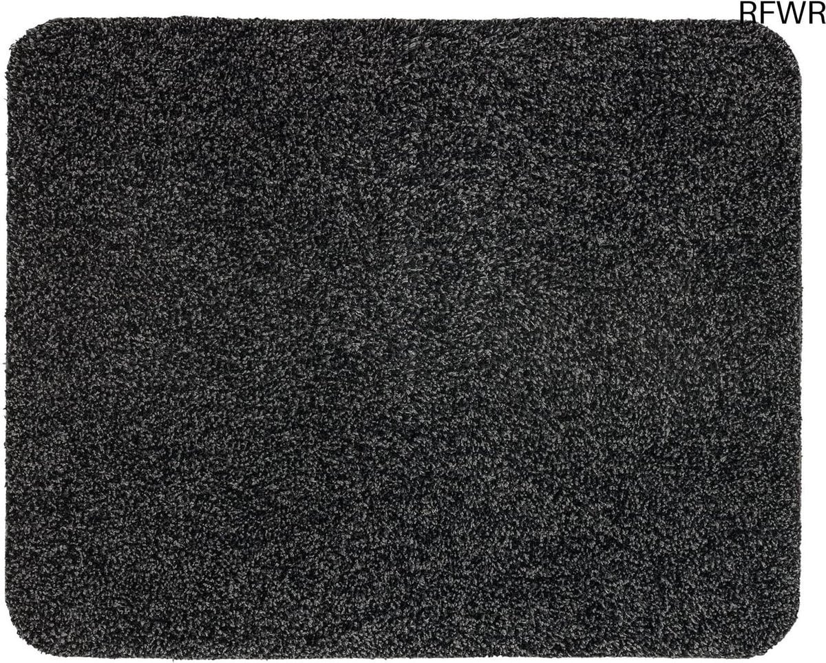 RFWR Wasbare Antislip Deurmat - Absorberende Voetmat - Zwart - 60 x 75 cm