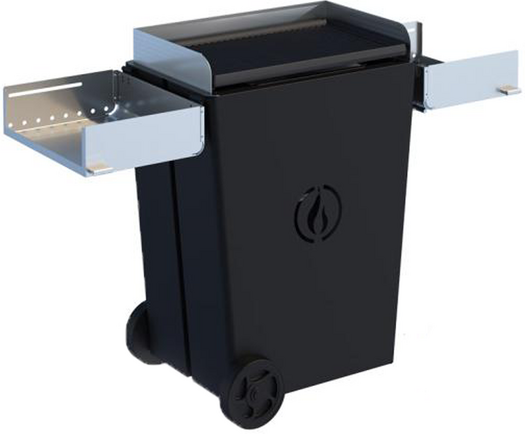 Linea VZ Party nero - Barbecue pirolitico a pellet con ruote