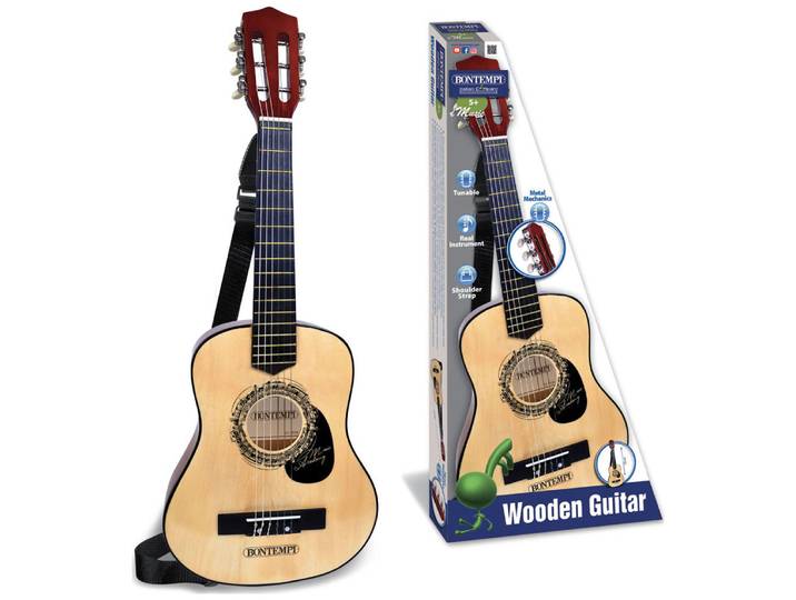 Bontempi Holzgitarre inklusiv Tasche 75cm 5+ Jahre