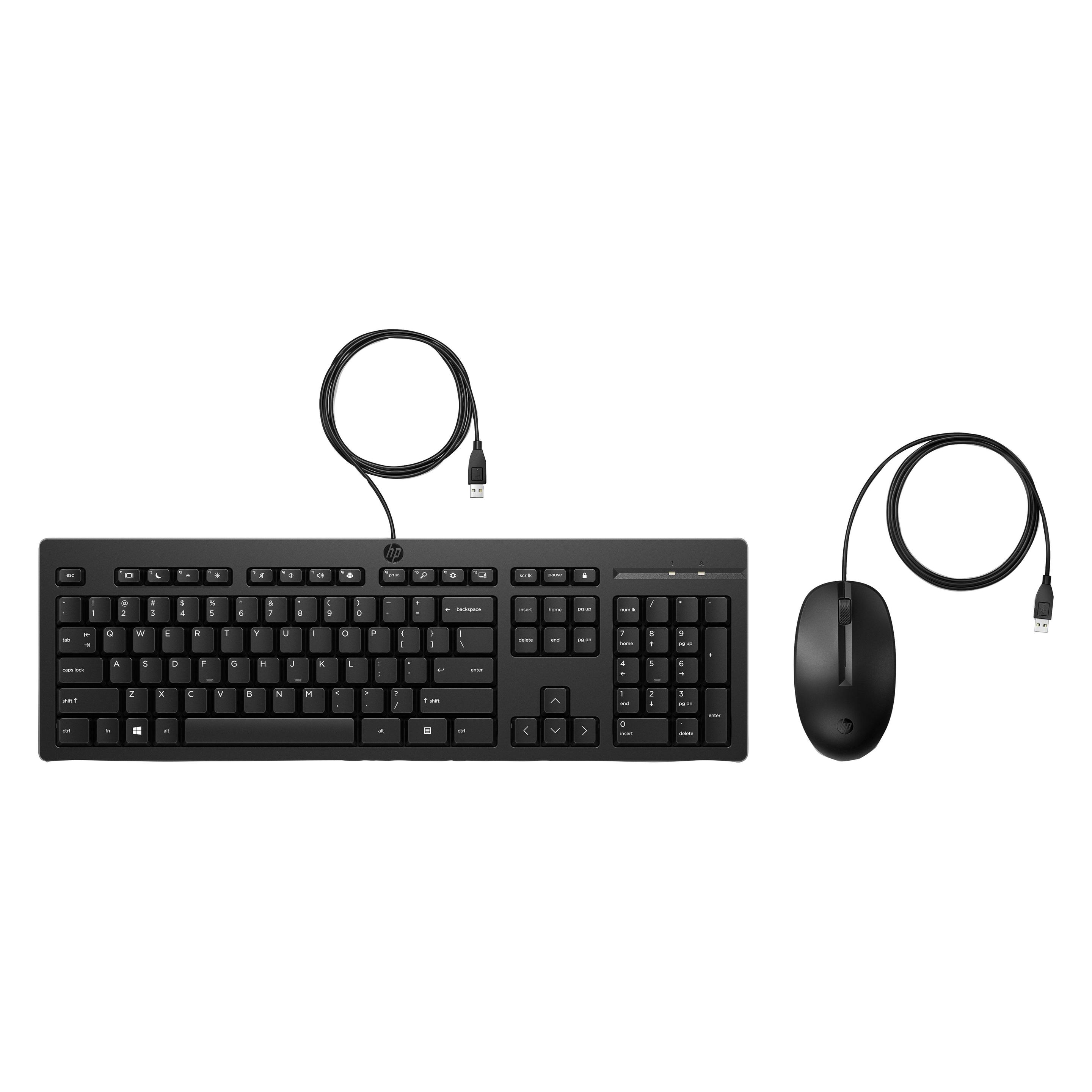 HP 225 Wired Mouse and KB G2 DE (DE, Kabelgebunden) (AX2Y7AA#ABD)