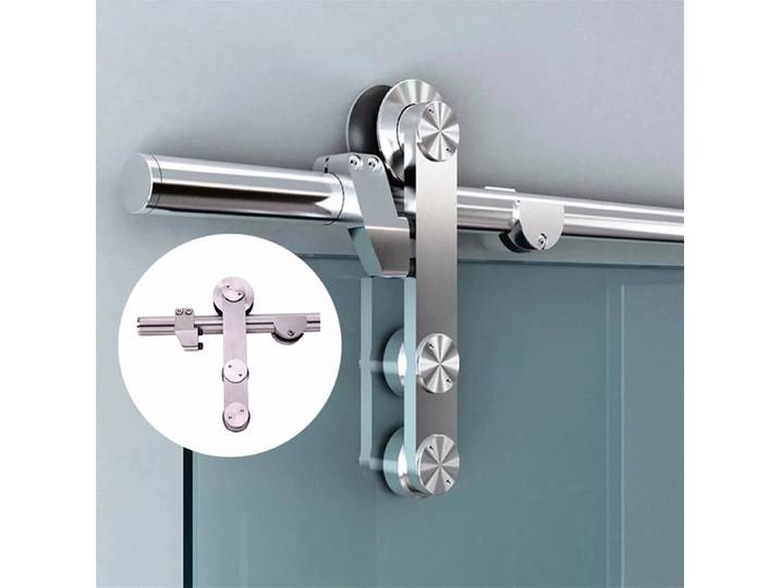 Roue de Suspension pour Porte Coulissante en Verre, Rouleau en Acier Inoxydable 304, Accessoires de Quincaillerie