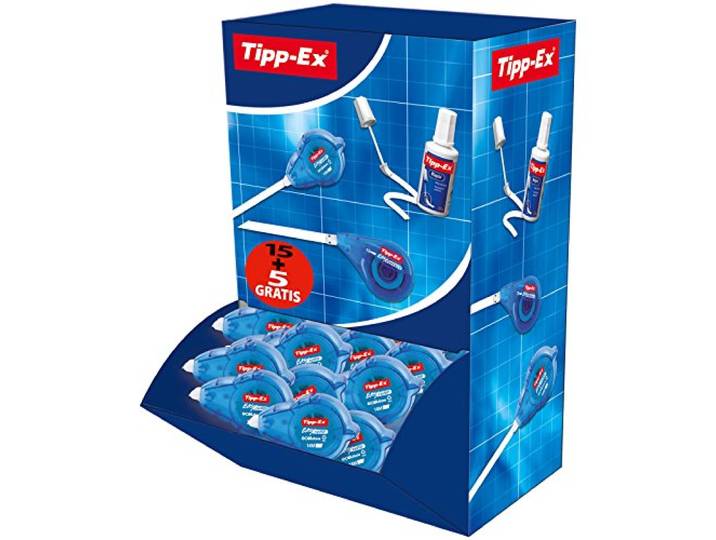 Tipp-Ex Easy Refill ECOlutions Rubans Correcteurs - 14 m x 5 mm\, Boîte de 15+5