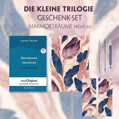 Die kleine Trilogie Geschenkset (Buch mit Audio-Online) + Marmorträume Schreibset Premium, Set von Anton Pawlowitsch Tschechow, EasyOriginal Verlag,