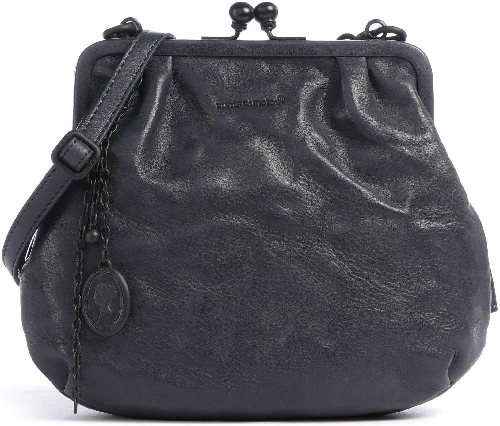 Aunts & Uncles Grandma's Luxury Club Mrs. Fortune Cookie Umhängetasche aus Leder, blau