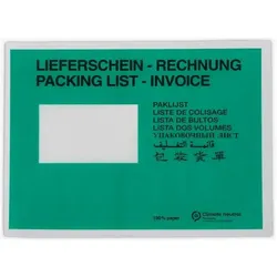 WIHEDÜ Dokumenten- und Lieferscheintasche »Pergamin« Lieferschein - Rechnung DIN C5 grün, 24x17.5 cm