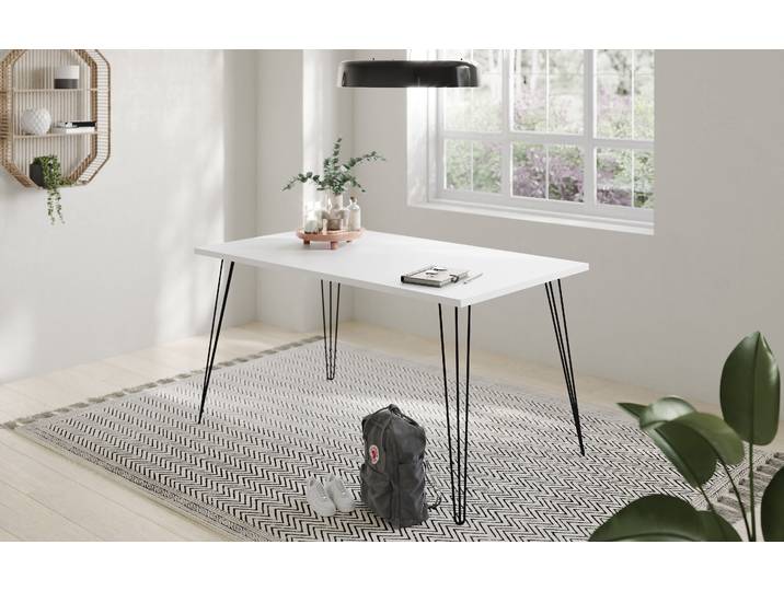 Schreibtisch Fynn 120cm Weiß/Weiß