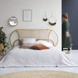 Kopfteil aus Rattan für Bett 190 cm Breite Schlafzimmer Doppelbett Tikamoon
