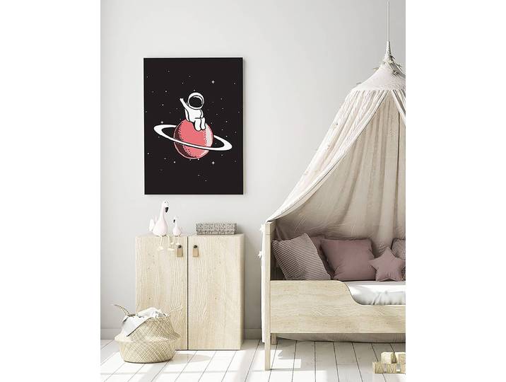 Impression sur toile Baby Astronaut 40 x 50cm Multicolore