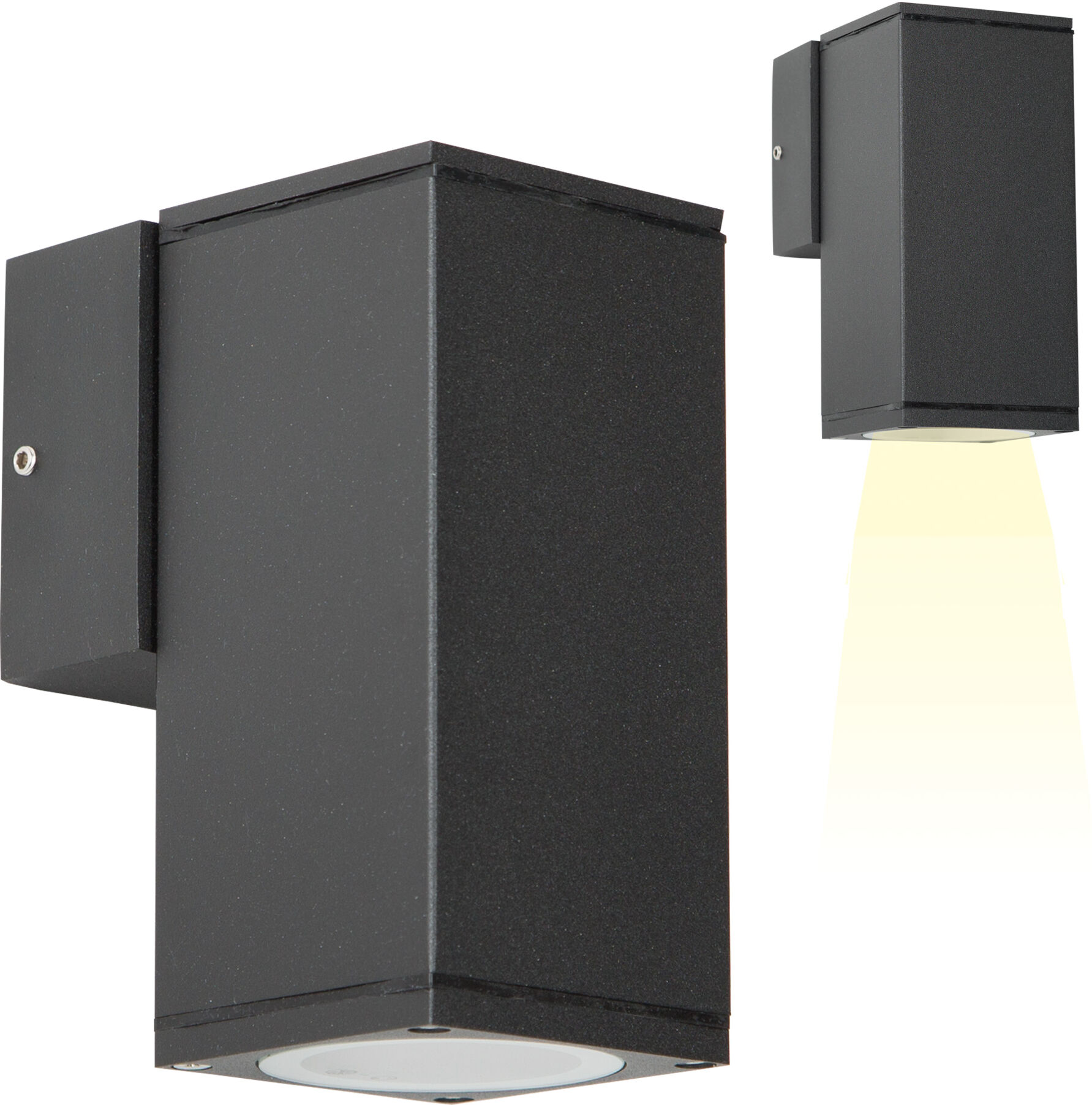 KS Verlichting Kevin Muurlamp Zwart met Smart Color LED