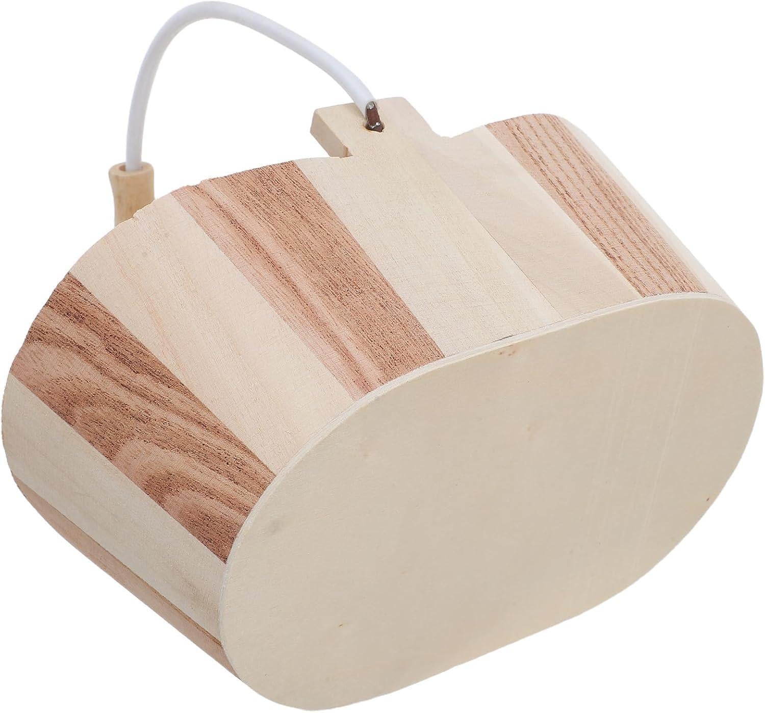 Houten sauna-emmer met pollepel voor stoomdouche en badkamer, verkrijgbaar in grijs, roze of bruin