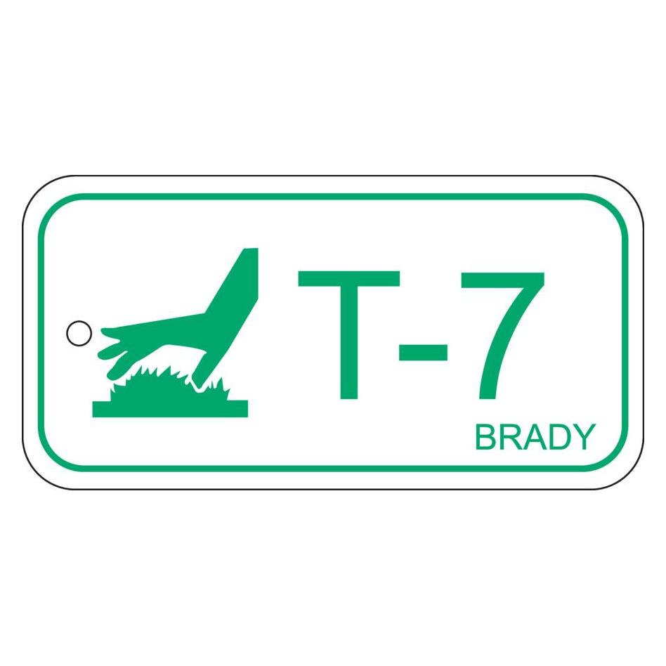 Brady B-7527, Polypropylen Schild, Energy Source Tag - Thermal/Hohe Temperaturen, 75 x 38mm, Grüng (ENERGY TAG-T-7-75X38MM-PP/25)
