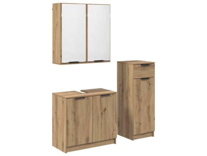 SALLE DE BAIN COMPLETE - BEST-HOME - Ensemble de mobilier de salle de bain 3 pcs - chêne artisanal - 3_8468651