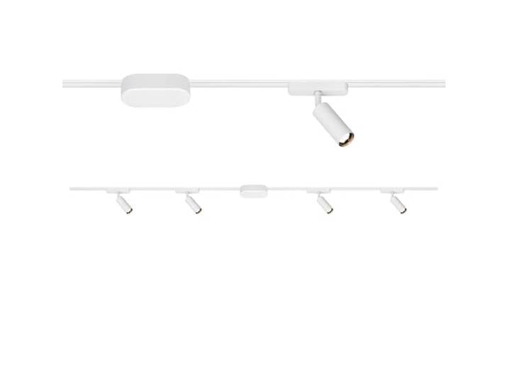 BRILONER - Système de rail Luxtrail set de démarrage\, 4x LED Spots\, extensible\, orientable\, lampes\, système de rail d'éclairage pour plafond\, rail de spots\, lampe de plafond\, plafonnier LED\, 2m\, blanc