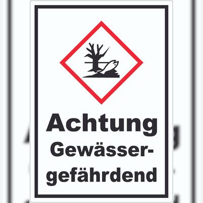 HB-Druck Aufkleber Gewässergefährdend Verunreinigung von Wasser A0 (841x1189mm)