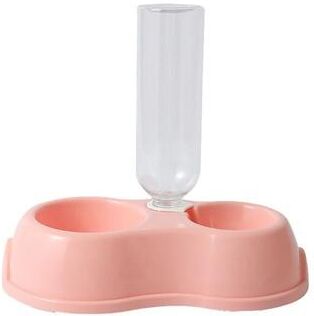 Uplift Essentials Automatic 2 in 1 Dual Pet Feeding & Hydration Station pink
