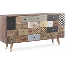 Sideboard Dhaval aus Mangoholz, klassisch lackiert, natur bunt, 150 cm breit