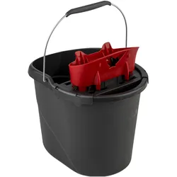 Vileda Revolution Mopp- und Eimersystem, Reinigungsutensil, Rot, Weiss, Schwarz, Grau