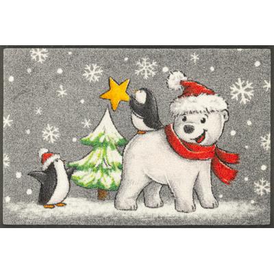 Fußmatte "Polar Friends", bunt, B:50cm H:7mm L:75cm, Polyamid, WASH+DRY BY KLEEN-TEX, Teppiche, Fußmatte