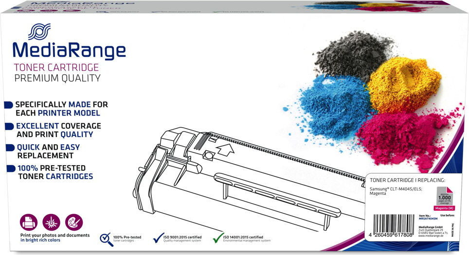 MediaRange MRSAT404SM Toner voor Samsung CLT-C404S/ELS met Chip - Magenta
