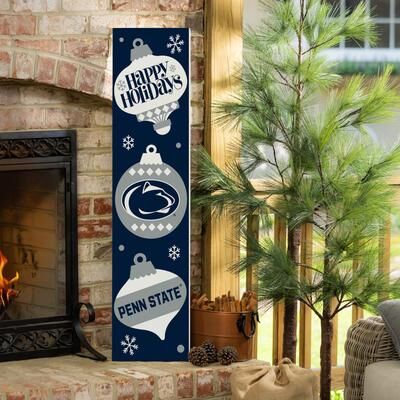 Evergreen "47"" Double Sided Seasonal Porch Leaner, Penn State - 47"" x 11.25"""