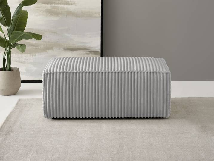 Hocker GOODPRODUCT FINNLEY Cord, Polsterhocker , grau, B:102cm H:42cm T:69cm, Bezugstoff 100% PES ;Gramatur 400g/qm +/- 5%, Hocker, Hocker, passend zur Polster-Serie Finnley