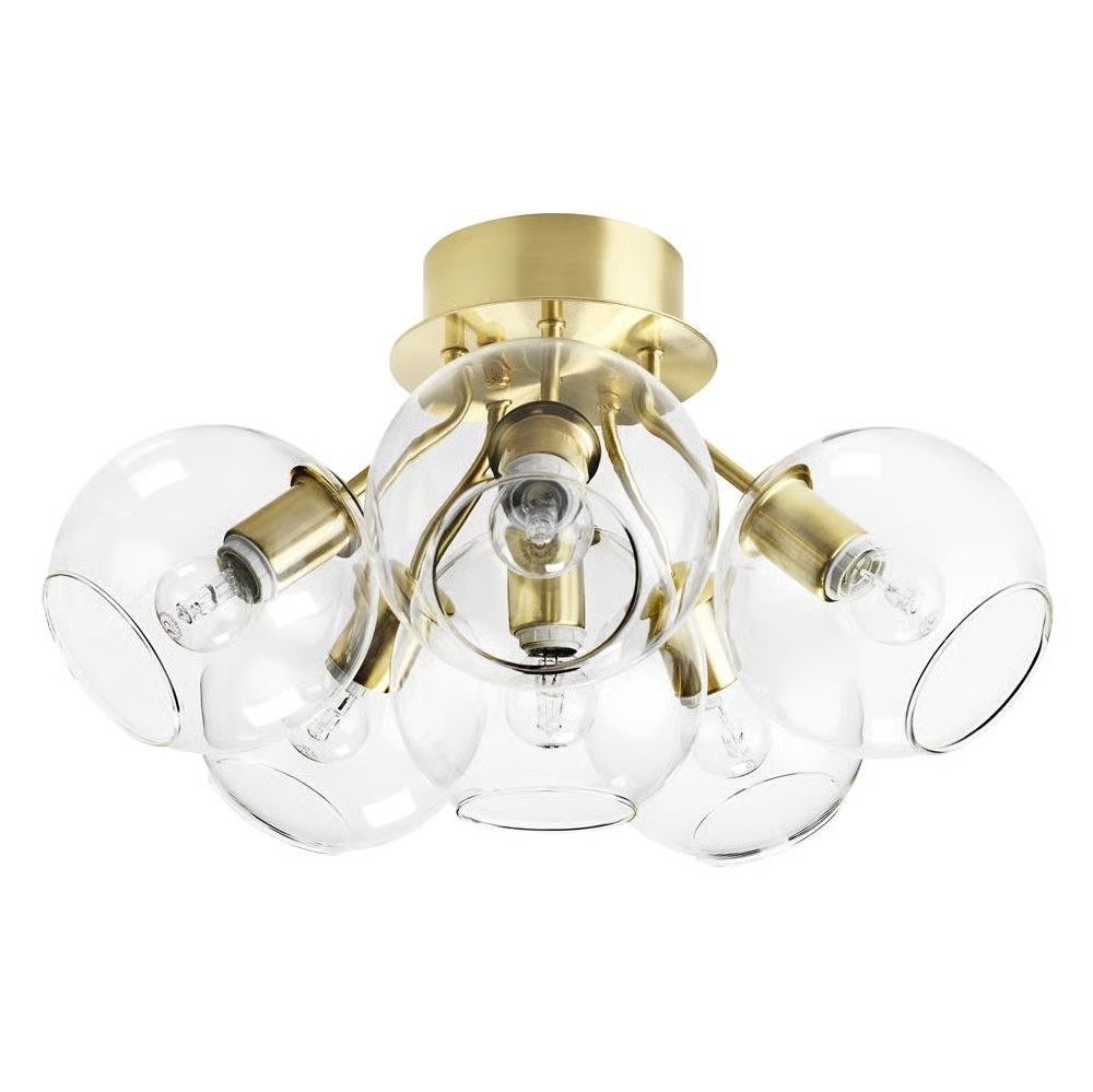 CO Bankeryd Tage plafondlamp messing met helder glas