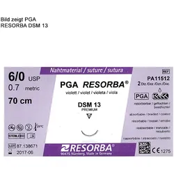 PGA-RESORBA DSM 13 4/0=1,5 ungefärbt, Nahtmaterial Fadenlänge 45 cm (24 Stck.)