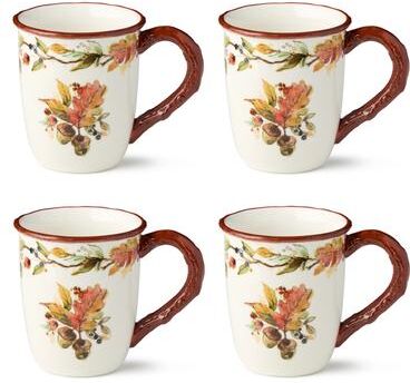 Certified International Autumn Meadows Set of 4 Mugs 16 oz.