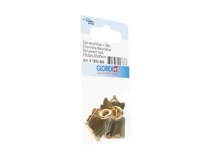 Glorex Zierscharnier mit Oese 47 × 20 mm 2 Stück