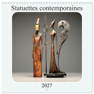 Statuettes contemporaines (Calendrier mural carré 2027 30x30 cm) Calendrier double avec une page pour vos prises de notes