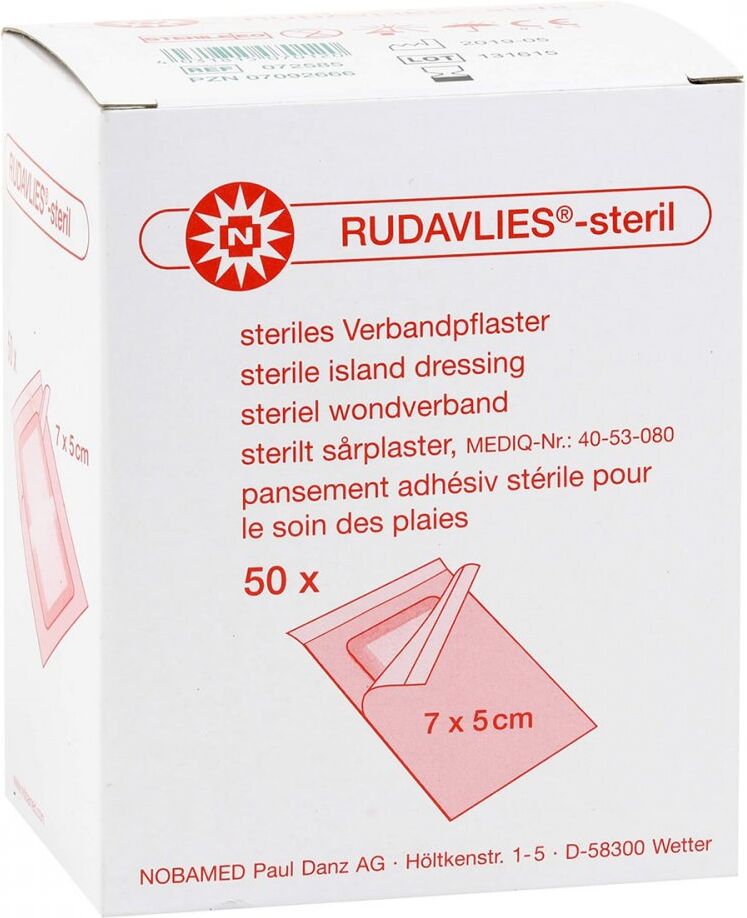 Rudavlies-steril Verbandpflaster 5x7 cm 50stk