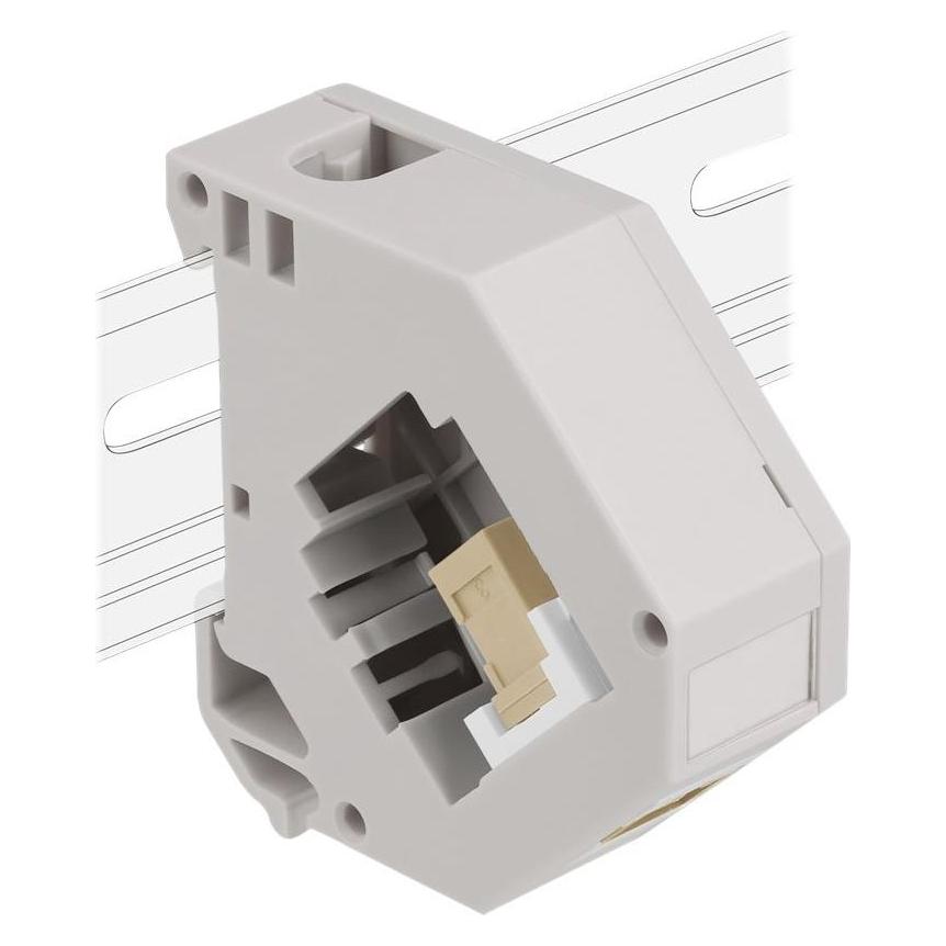 Delock Hutschienenadapter mit Keystone SC Simplex Buchse zu SC Simplex Buchse beige (87167)