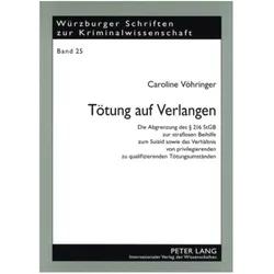 Tötung auf Verlangen, Fachbücher von Caroline Vöhringer