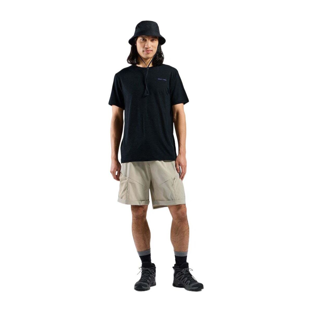 Odlo The Odlo x POW Collective Voices Merino-blend T-shirt black melange (60008) M 554662-60008-M