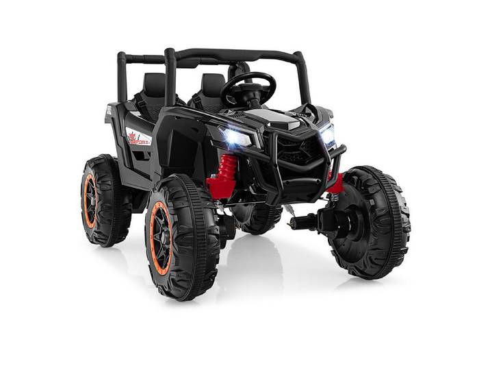 COSTWAY Elektro-Kinderauto, Belastbarkeit 50 kg, (1-tlg), 24V Elektroauto, 2-Sitzer Spielzeugauto, mit Musik