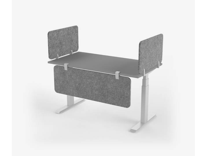 Schreibtisch Akustik Trennwand 120x40 Unterhalb Silber