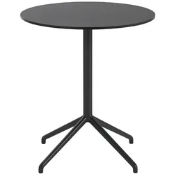 Muuto Still Cafe Tisch, Ø 65 cm, schwarz nanolaminat / schwarz