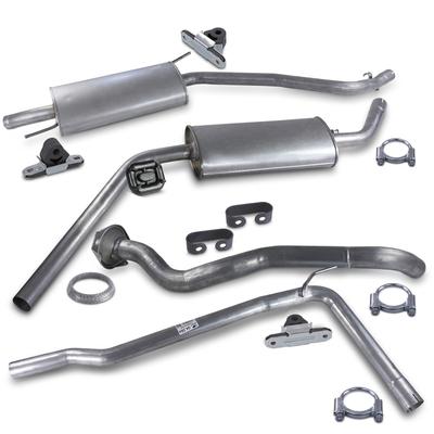 Bestprice 2x Abgasrohr + Set Schalldämpfer + Montagematerial [Hersteller-Nr. 41695783] für VW