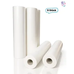 Liegenabdeckung, Medizinalrolle, Wickeltischabdeckung 2-lagig 9 Rollen, weiß, perforiert, Breite 50cm Lauflänge 50m