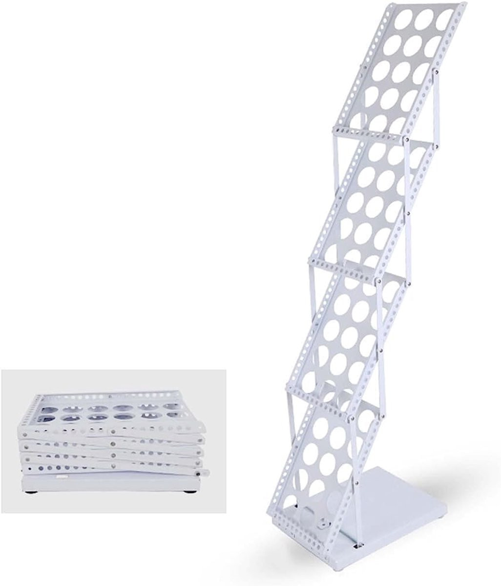 Vloerstaande tijdschriftenhouder ladder organizer zwart, Hoogte: 132 cm